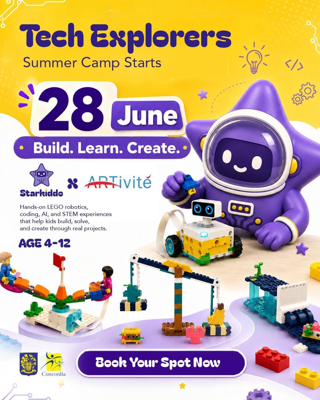Nabta x StarKiddo Robotics Program summer camp flyer